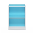 Furinno LUDER 2-Tier Open Shelf Bookcase in Light Blue/White