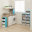 Furinno LUDER 2-Tier Open Shelf Bookcase in Light Blue/White