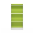 Furinno LUDER 3-Tier Open Shelf Bookcase in Green/White
