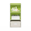 Furinno LUDER 3-Tier Open Shelf Bookcase in Green/White