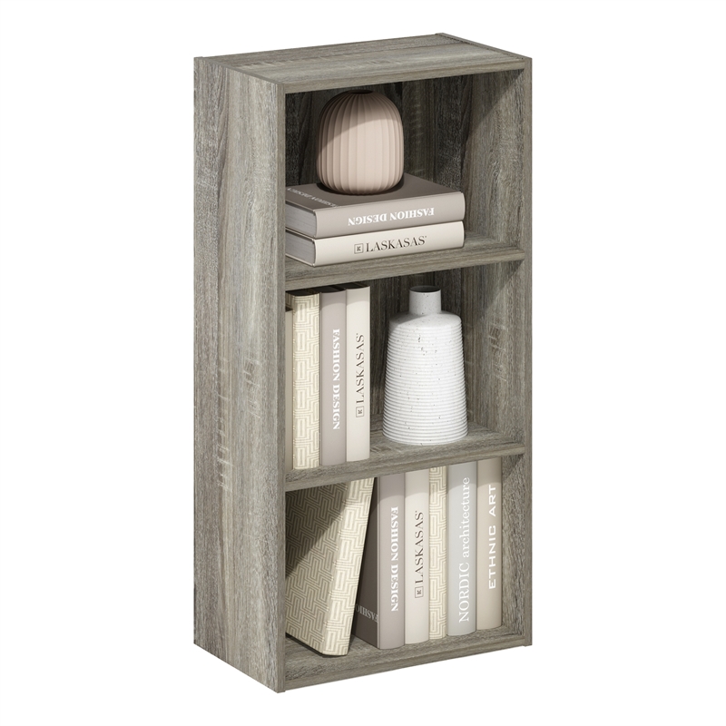 Furinno LUDER 3-Tier Open Shelf Bookcase in French Oak
