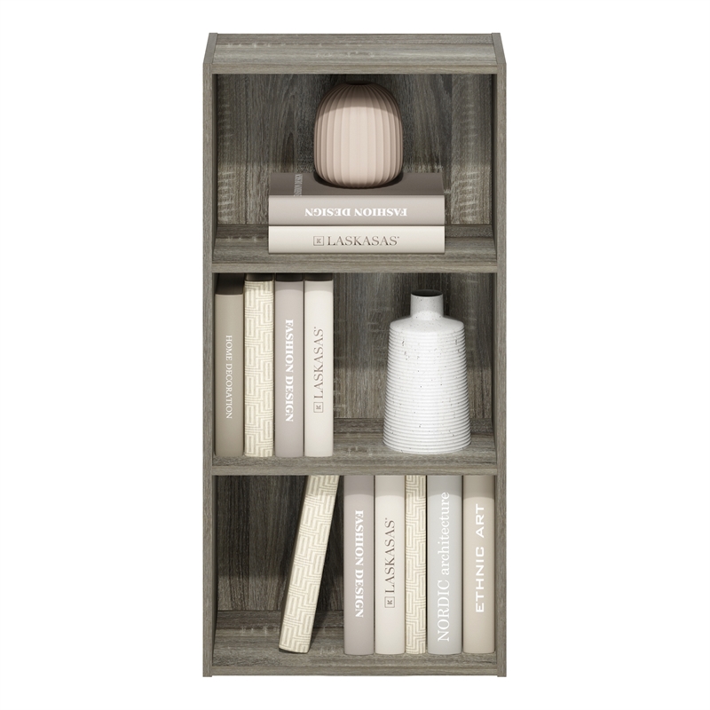 Furinno LUDER 3-Tier Open Shelf Bookcase in French Oak