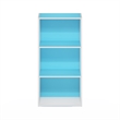 Furinno LUDER 3-Tier Open Shelf Bookcase in Light Blue/White