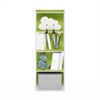 Furinno LUDER 4-Tier Open Shelf Bookcase in Green/White