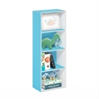Furinno LUDER 4-Tier Open Shelf Bookcase in Light Blue/White