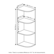 Furinno PASIR 3-Tier Corner Open Shelf Bookcase in French Oak