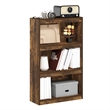 Furinno JAYA Enhanced Home Bookcase 3-Tier AdJUSTable Bookshelf in Amber Pine