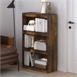 Furinno JAYA Enhanced Home Bookcase 3-Tier AdJUSTable Bookshelf in Amber Pine
