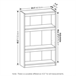 Furinno JAYA Enhanced Home Bookcase 3-Tier AdJUSTable Bookshelf in White