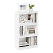 Furinno JAYA Enhanced Home Bookcase 3-Tier AdJUSTable Bookshelf in White
