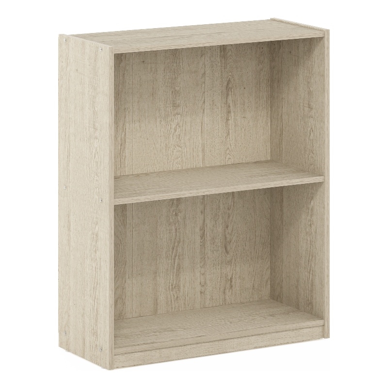 Furinno GRUEN 2-Tier Open Shelf Bookcase in Metropolitan Pine