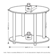 Furinno TURN-N-TUBE Simple Design 2-Tier Round Wooden Coffee Table in Amber Pine