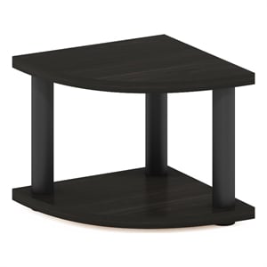 Furinno TURN-N-TUBE 2-Tier Corner Countertop Organizer Shelf in Espresso/Black