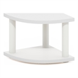 Furinno TURN-N-TUBE 2-Tier Corner Countertop Organizer Shelf in White/White