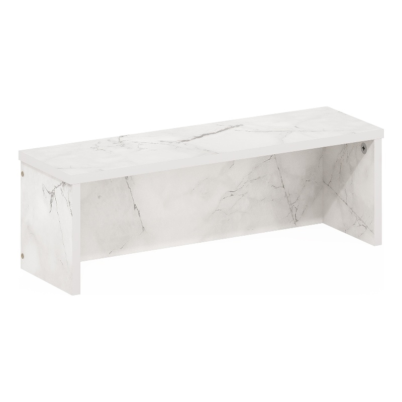Furinno Helena 18-Inch Kitchen Counter Stackable Organizer Shelf in Marble White