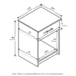 Furinno Tidur Nightstand with Handle with One Drawer in Solid White