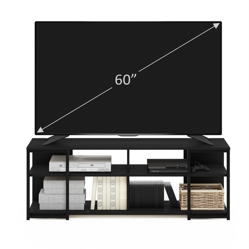 Furinno CAMNUS Modern Living TV Stand for TVs up to 65 Inch in Americano/Black