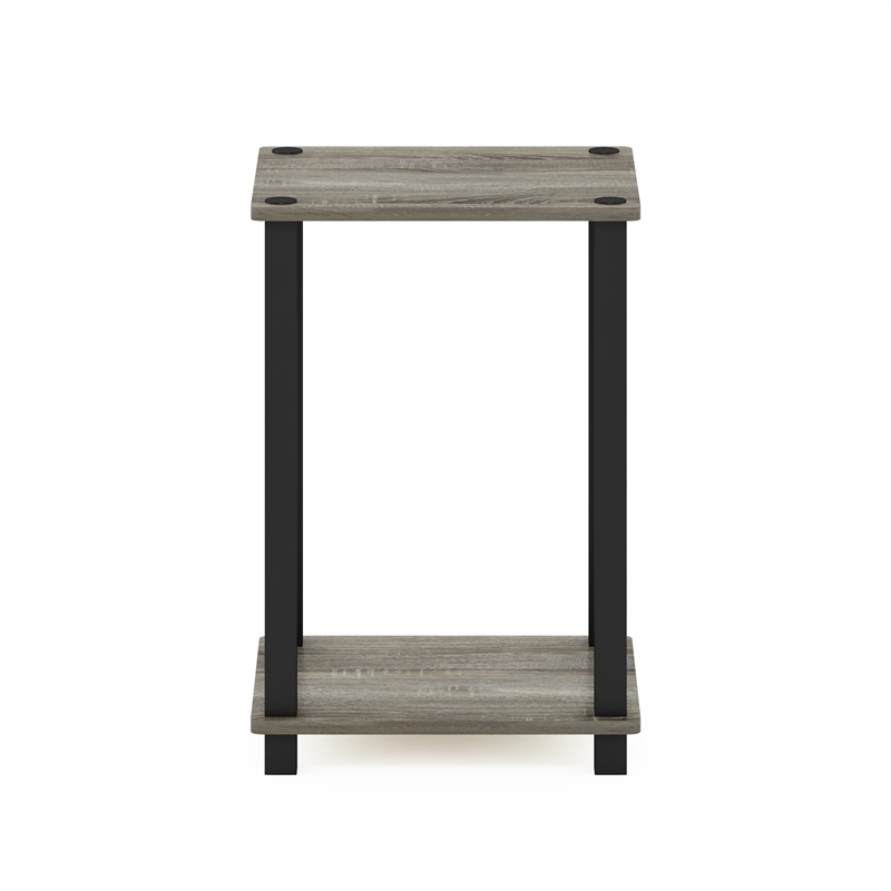 Furinno SIMPLISTIC End Table in Small in French Oak/Black