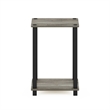 Furinno SIMPLISTIC End Table in Small in French Oak/Black