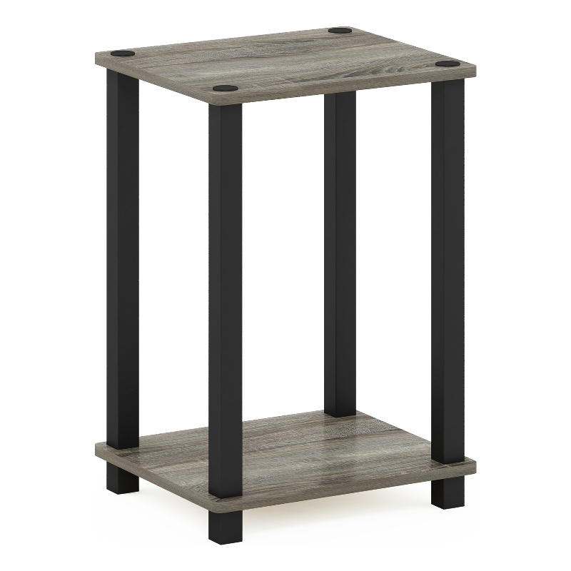 Furinno SIMPLISTIC End Table in Small in French Oak/Black