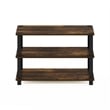 Furinno TURN-S-TUBE 3-Tier Shoe Rack in Amber Pine/Black