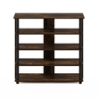 Furinno TURN-N-TUBE 5 Tier Wide Shoe Rack in Amber Pine/Black