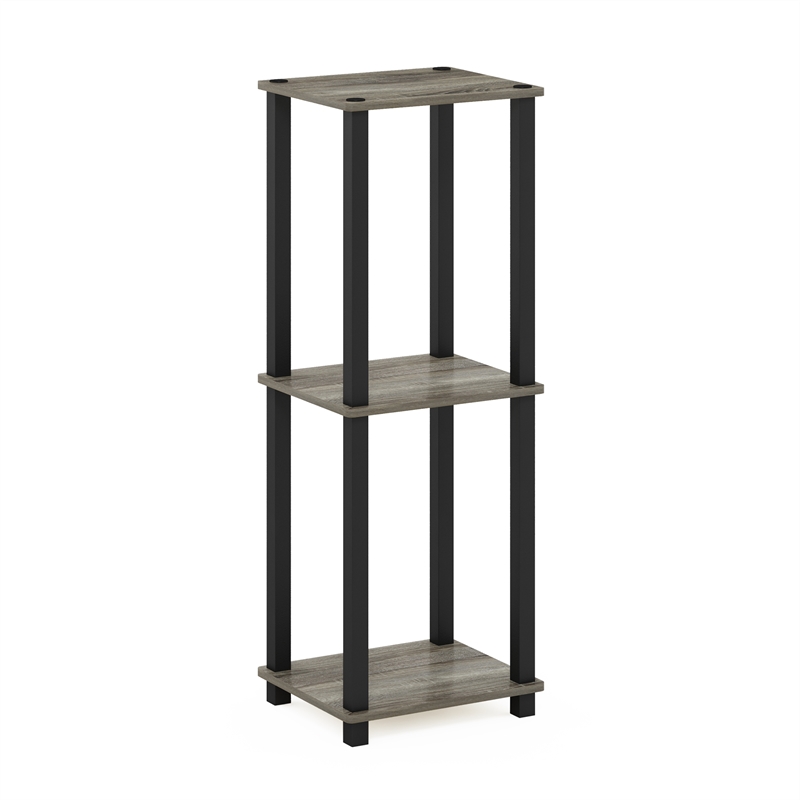 Furinno SIMPLISTIC End Table in Small in Set of 2 in French Oak/Black