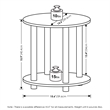 Furinno TURN-N-TUBE 2-Tier Round Wooden End Table in Amber Pine