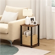 Furinno TURN-N-TUBE Haydn End Table in Amber Pine/Black