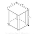 Furinno TURN-N-TUBE Haydn End Table in White/White
