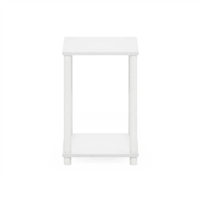 Furinno TURN-N-TUBE Haydn End Table in White/White