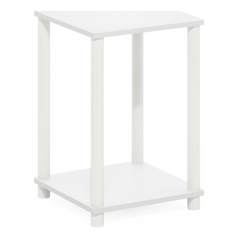 Furinno TURN-N-TUBE Haydn End Table in White/White