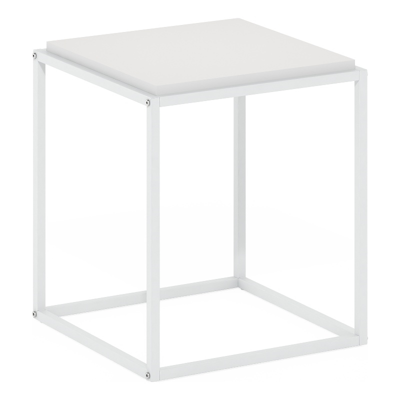 Furinno MORETTI Modern Lifestyle Stackable Shelf in 1-Tier in Solid White/White