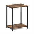 Furinno SIMPLISTIC Industrial Metal Frame End Table in 1-Pack in Amber Pine