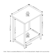 Furinno SIMPLISTIC Industrial Metal Frame End Table in 1-Pack in Amber Pine