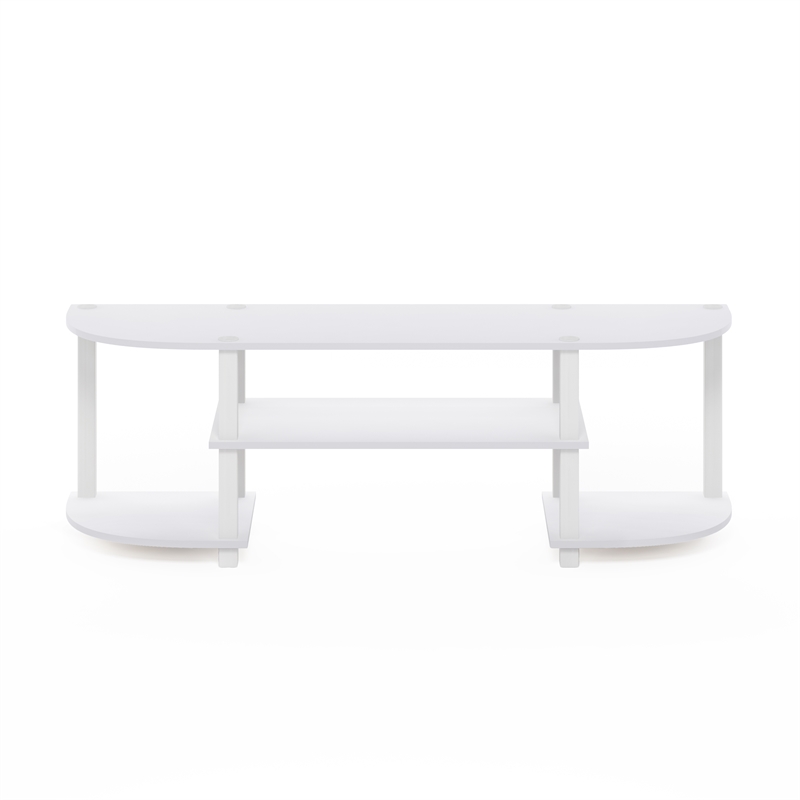 Furinno 11058WH Turn-S-Tube Wide TV Entertainment Center in White