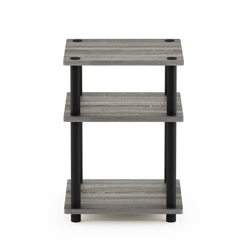 Furinno TURN-N-TUBE Easy Assembly Multipurpose Shelf in French Oak/Black