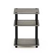 Furinno TURN-N-TUBE Easy Assembly Multipurpose Shelf in French Oak/Black