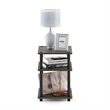 Furinno TURN-N-TUBE Easy Assembly Multipurpose Shelf in French Oak/Black
