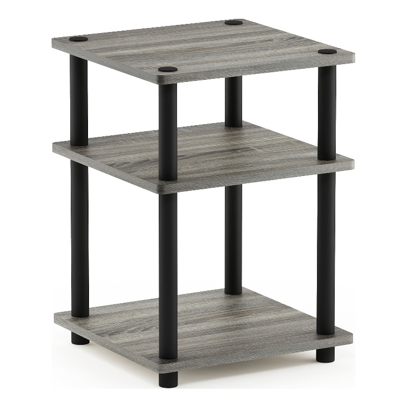 Furinno TURN-N-TUBE Easy Assembly Multipurpose Shelf in French Oak/Black