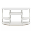 Furinno JAYA Simple Design Corner TV Stand in White/White