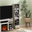 Furinno JAYA Space Saving Multimedia Storage Tower in French Oak
