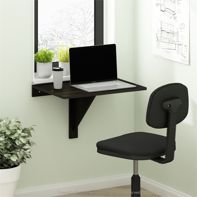 Furinno HERMITE Wall Mounting Folding Table in Espresso