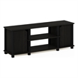 Furinno SIMPLISTIC TV Stand with Shelves and Storage in Espresso/Black