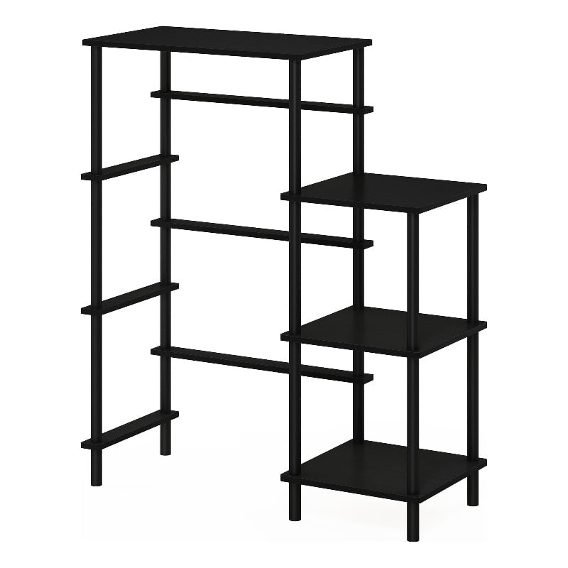 Furinno TURN-N-TUBE Toolless Kitchen Storage Shelf Tall in Americano/Black
