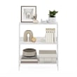 Furinno Ladder Bookcase Display Shelf in 3-Tier in White
