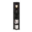 Furinno ECON 5-Tier Corner Shelf Bookcase in Bookshelf in Espresso