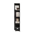 Furinno ECON 4-Tier Corner Shelf Bookcase in Bookshelf in Espresso