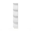 Furinno ECON 4-Tier Corner Shelf Bookcase in Bookshelf in White