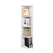 Furinno ECON 4-Tier Corner Shelf Bookcase in Bookshelf in White